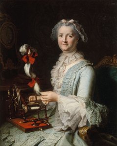 Vermutliches Porträt von Françoise-Marie Pouget, zweite Frau von Chardin von Jacques Andre Joseph Camelot Aved