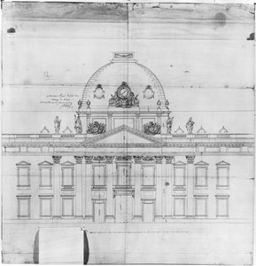 Entwurf für die École Militaire in Paris, 1769 von Jacques Ange Gabriel