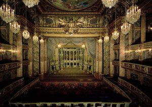 Innenansicht des Opernhauses, fertiggestellt 1770 (restauriert 1952-71)