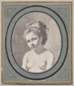 Büste einer nackten Frau von Jacques Antoine Marie Lemoine