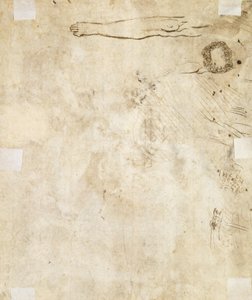 Studie eines Beins, Schnörkel und Kritzeleien, 1610-17 von Jacques Bellange
