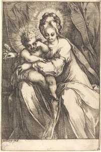 Die Jungfrau und das Kind mit einer Rose, ca. 1616-1617 von Jacques Bellange