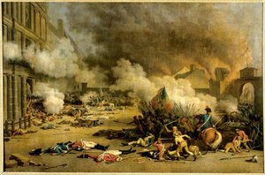 Eroberung der Tuilerien: Angriff auf den Palais des Tuileries am 10. August von Jacques Bertaux