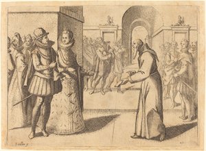 Ein Kapuziner bringt den Dank des Königs von Bayern von Jacques Callot