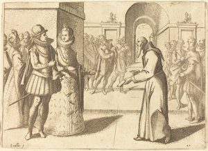 Ein Kapuziner bringt Dank des Königs von Bayern, 1612 von Jacques Callot