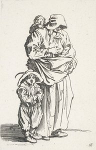 Eine Mutter und ihre drei Kinder, aus Die Bettler