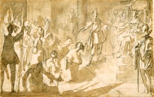 Admiral Inghirami präsentiert türkische Gefangene König Ferdinand I. von Toskana, ca. 1615