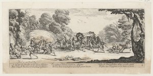 Angriff auf eine Postkutsche, Blatt 8 der Folge "Grauen des Krieges"