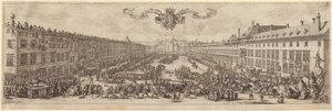 Ansicht der Rue Neuve in Nancy von Jacques Callot