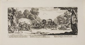 Angriff auf die Kutsche, Platte acht aus Die Elendigkeiten des Krieges