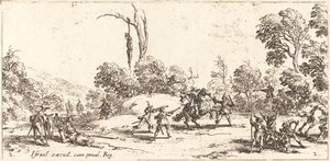 Angriff auf Reisende auf der Autobahn von Jacques Callot