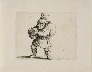 Dudelsackspieler, aus Varie Figure Gobbi von Jacques Callot