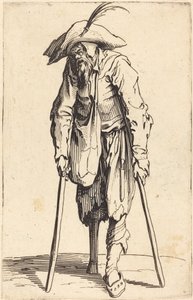 Bettler mit Holzbein