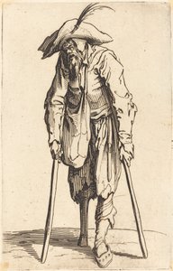 Bettler mit Holzbein