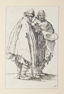 Blinder Mann und sein Begleiter, aus Die Bettler von Jacques Callot