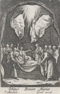 Begräbnis der Jungfrau, Nr. 12 aus Das Leben der Jungfrau von Jacques Callot