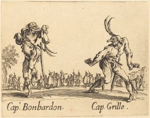 Cap. Bonbardon und Cap. Grillo, ca. 1622 von Jacques Callot