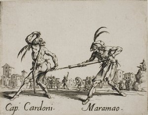 Capitano Cardoni - Maramao, Platte 22 aus Balli di Sfessania von Jacques Callot