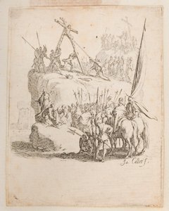 Christus durchbohrt von der Lanze, Nr. 11 von 11 aus La Petite Passion von Jacques Callot