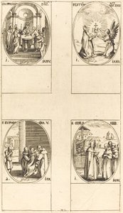 Beschneidung; Fest des Namens Christi; St. Odilo; St. Euphrosyna von Jacques Callot