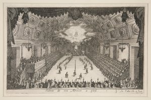 Combat à la Barrière, Entrée de son Altesse à pied von Jacques Callot