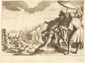 Bau und Befestigung des Hafens von Livorno von Jacques Callot