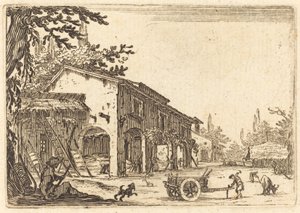 Hof eines Bauernhofs von Jacques Callot