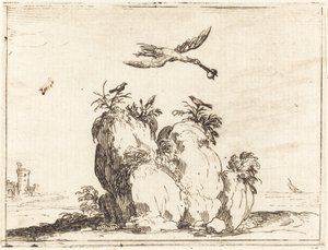 Fliegender Kranich von Jacques Callot