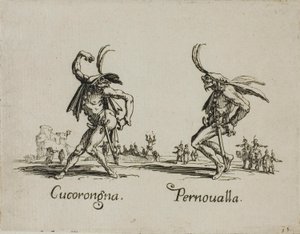Cucorongna - Pernovalla, Platte 2 aus Balli di Sfessania von Jacques Callot