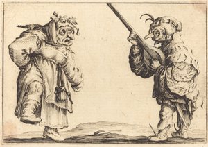 Tänzer mit Laute von Jacques Callot