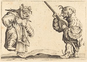 Tänzer mit Laute von Jacques Callot