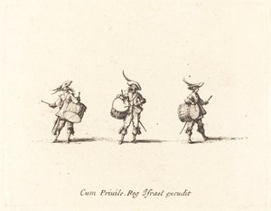 Übung mit Trommeln von Jacques Callot