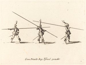 Übung mit geneigten Piken von Jacques Callot
