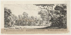 Entdeckung der Verbrecher, Blatt 9 der Folge "Grauen des Krieges" von Jacques Callot