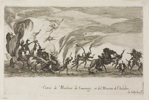 Einzug von M. de Couvonage und M. de Chalabre, aus Der Kampf an der Barriere von Jacques Callot