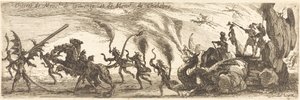 Einzug von M. de Couvonge und M. de Chalabre [extra Platte] von Jacques Callot