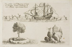Einzug des Grafen von Brionne, Großkämmerer Seiner Hoheit, als Jason, aus Der Kampf an der Barriere von Jacques Callot