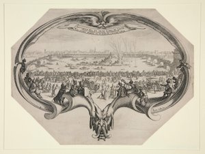 Fest der Färber und Weber von Florenz, 25. Juli 1619 am Arno von Jacques Callot