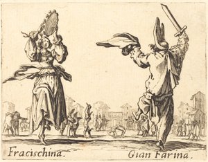 Fracischina und Gian Farina von Jacques Callot