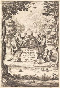 Frontispiz für die Heilige Cosmologia (Titel mit Astrologen)