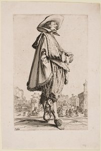 Gentleman mit gefalteten Händen, aus der Serie „Der Adel von Lothringen“ von Jacques Callot