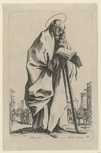 Heiliger Simon, Blatt 14 der Folge "Jesus, die zwölf Apostel und Maria" von Jacques Callot