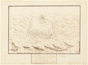 Isometrische Ansicht von Torra de Ottaggio von Jacques Callot