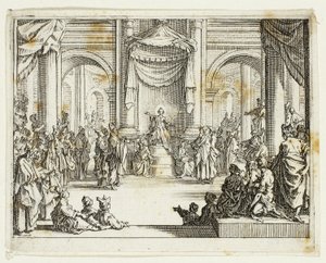 Jesus unter den Doktoren, aus dem Neuen Testament von Jacques Callot
