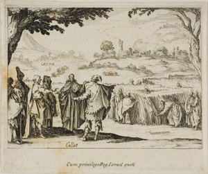 Jesus mit den Pharisäern, aus dem Neuen Testament von Jacques Callot