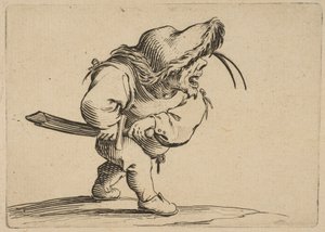 Der Mann, der sich darauf vorbereitet, sein Schwert zu ziehen, aus Varie Fig..., 1616-22