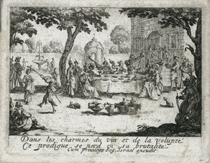 Das Leben des verlorenen Sohnes (Gravur) von Jacques Callot