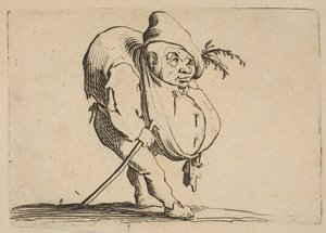 Der Bucklige mit einem Stock, aus Varie Figure Gobbi, 1616-22
