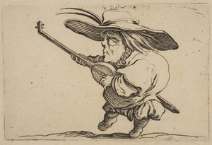 Der Lautenspieler, aus Varie Figure Gobbi von Jacques Callot