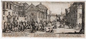 Les Miseres et les Malheurs de la Guerre (Gravur) von Jacques Callot